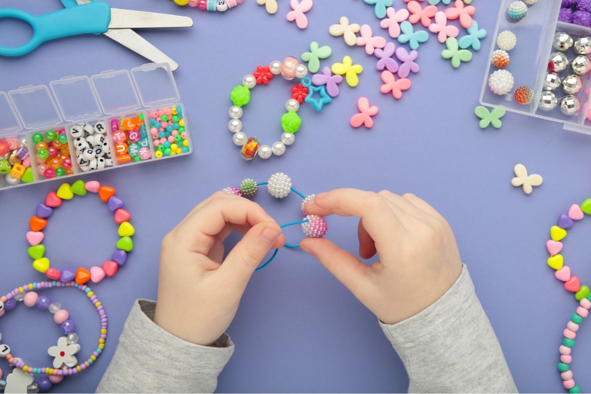 Image of making a bracelet.