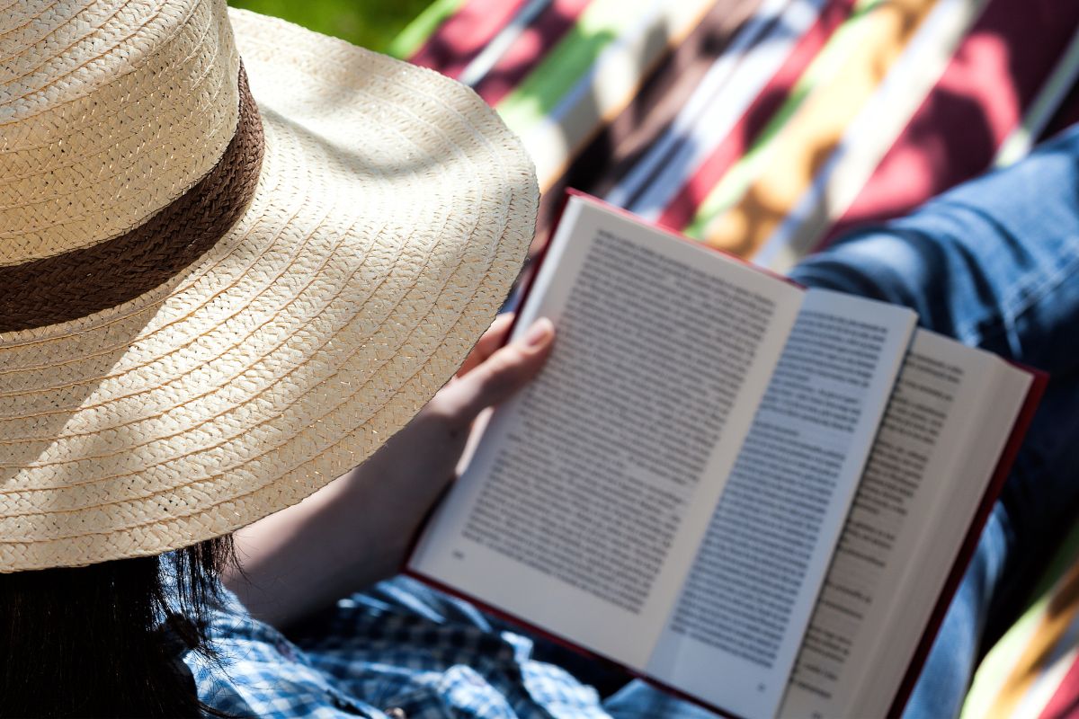 Image of reading a book. 