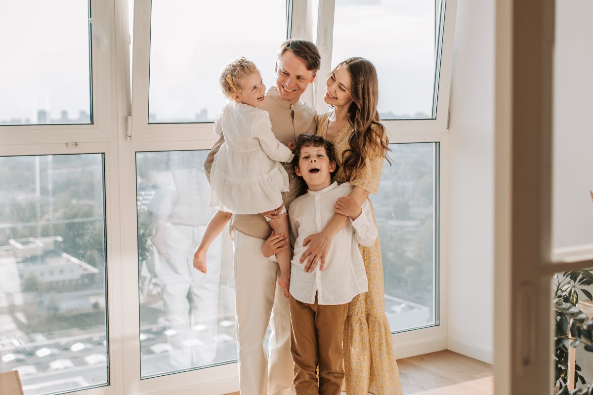 Happy family. 