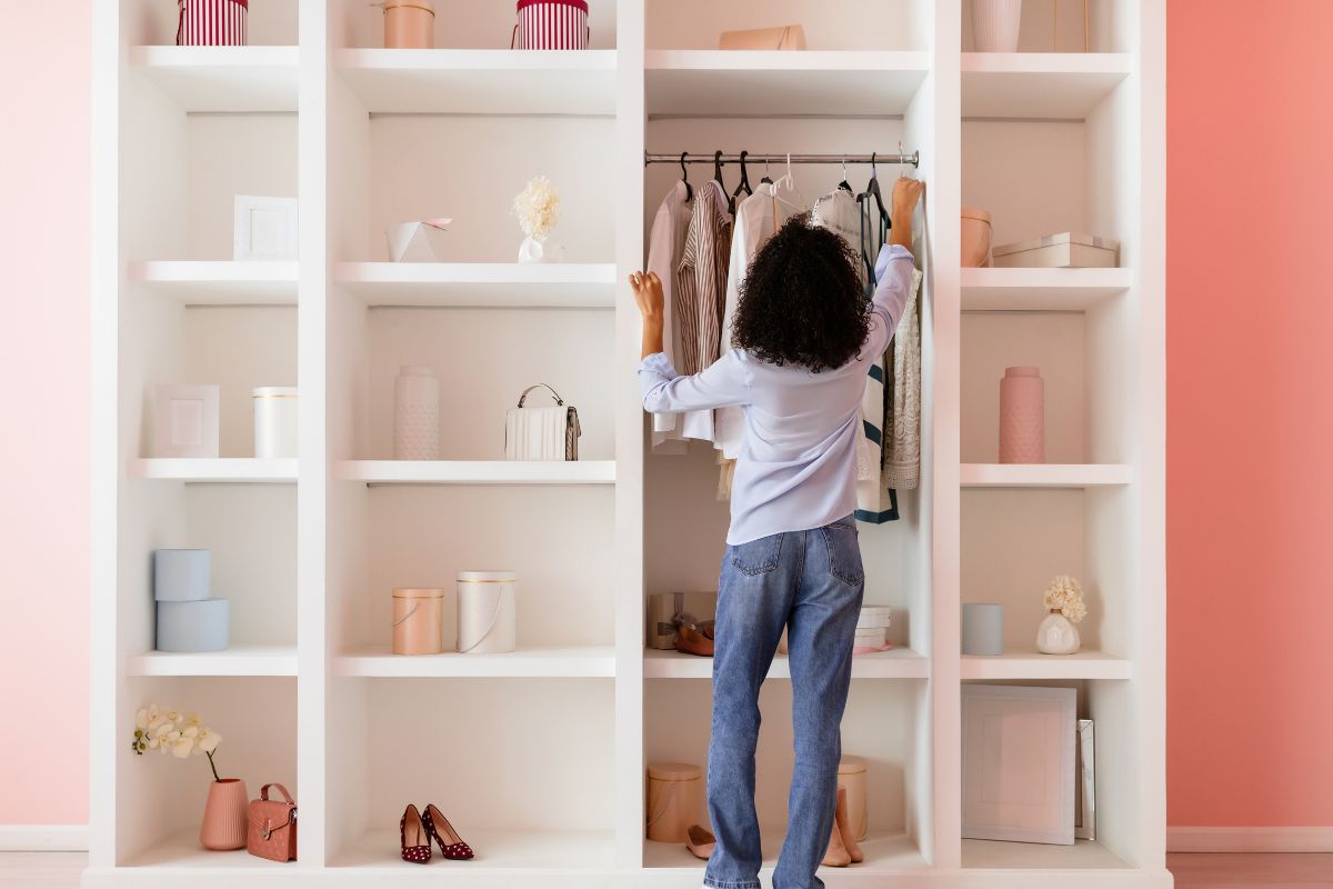 Image on a person organizing a room.