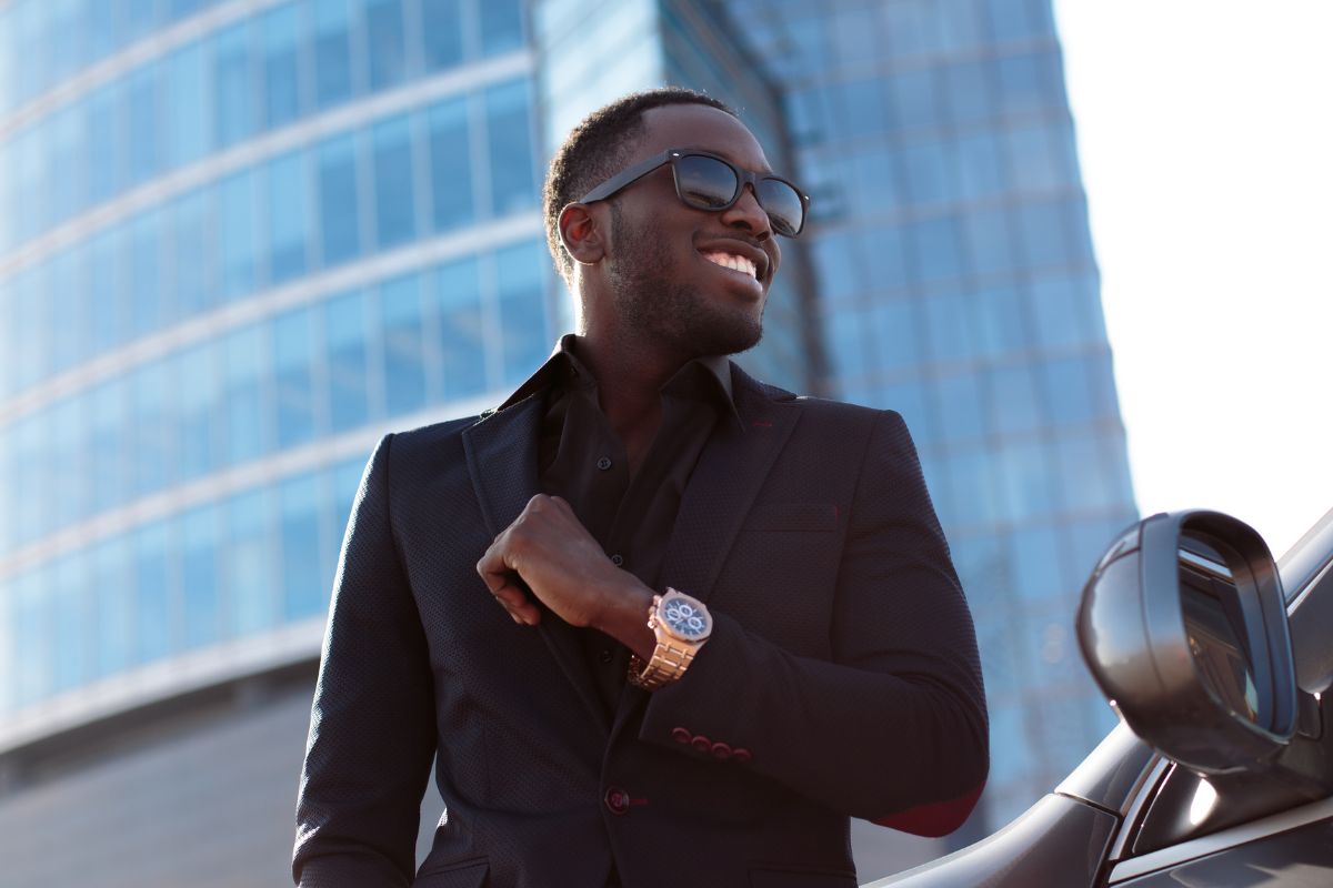 A picture of a successful man.