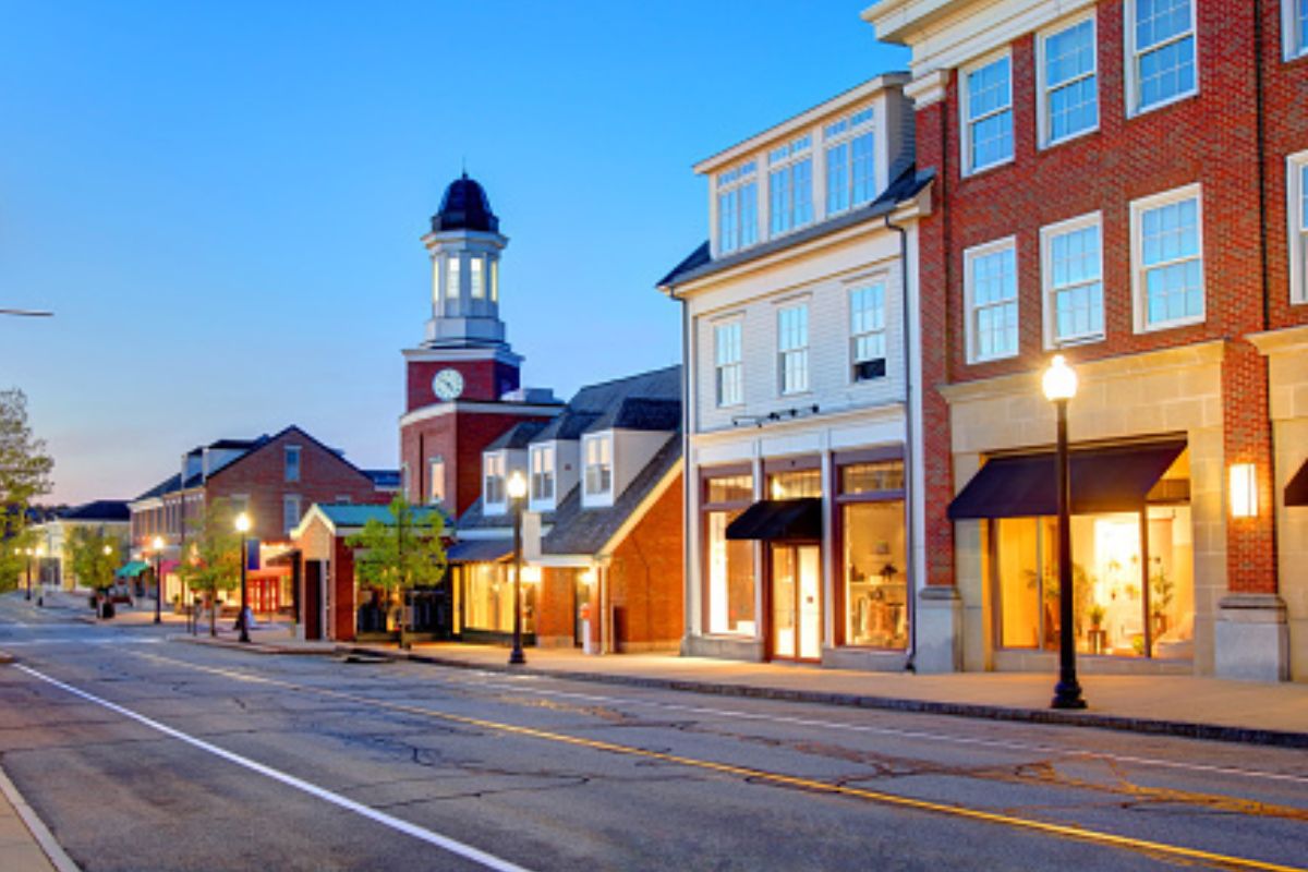 A picture of a small town. 