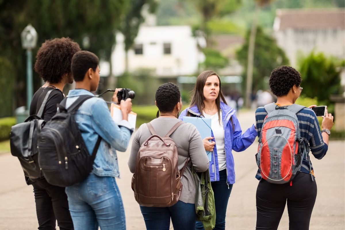 A picture of a local walking tour. 