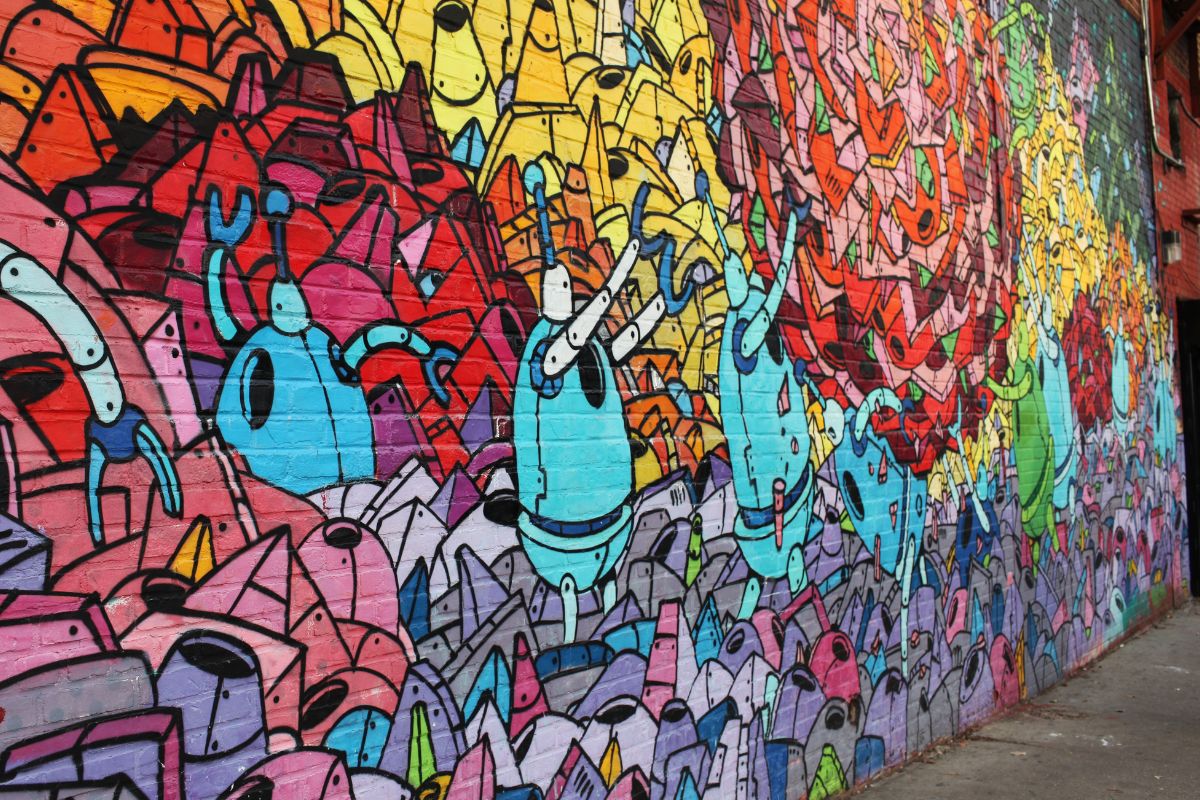 A picture of a street art.