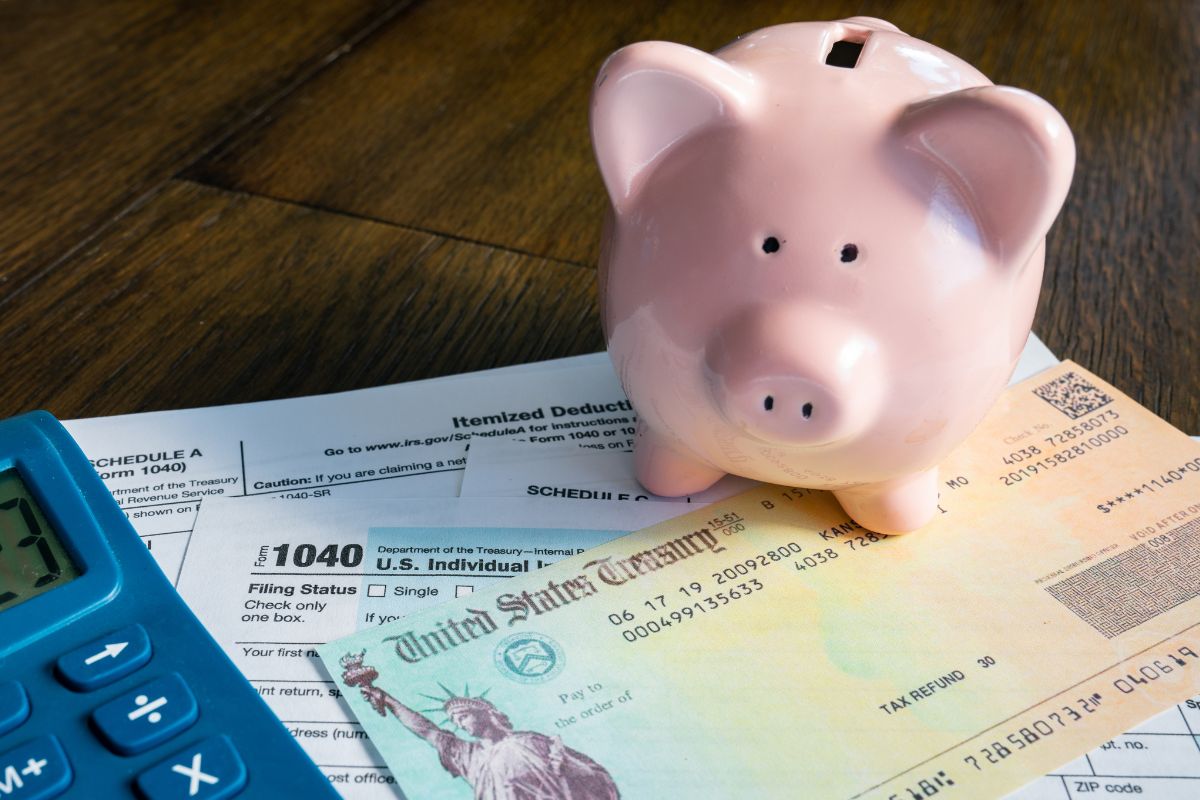A picture of a treasury check. 