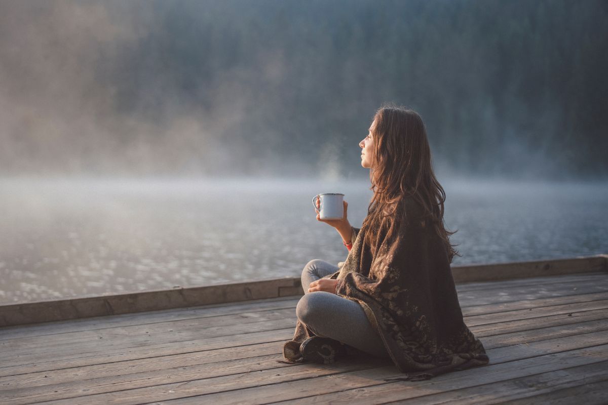 A picture of someone relaxing.