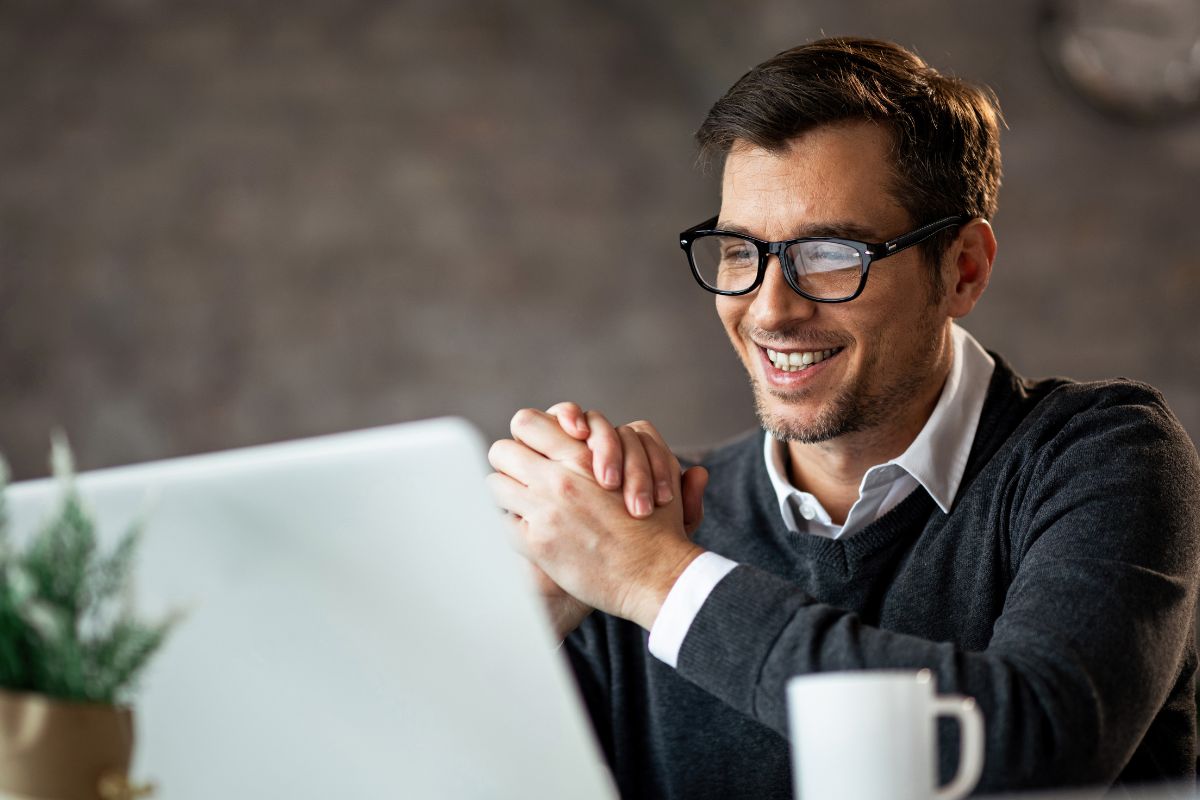 A picture of someone smiling. 