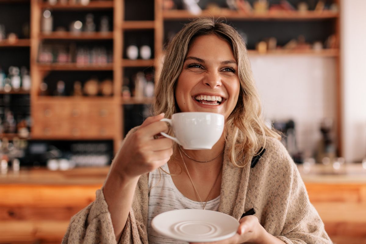 A picture of someone smiling. 