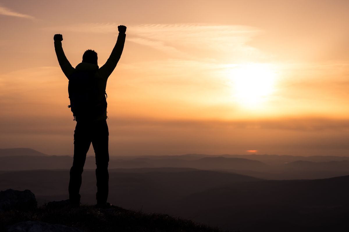 A picture of someone successful.