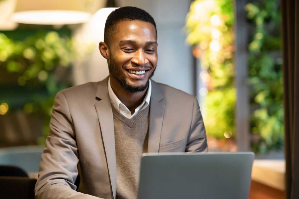 A picture of someone smiling. 