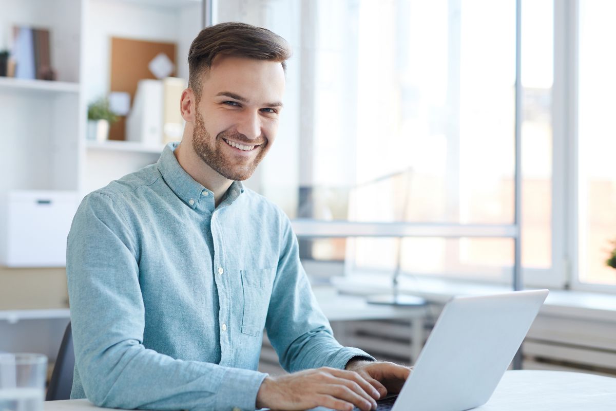 A picture of someone smiling. 