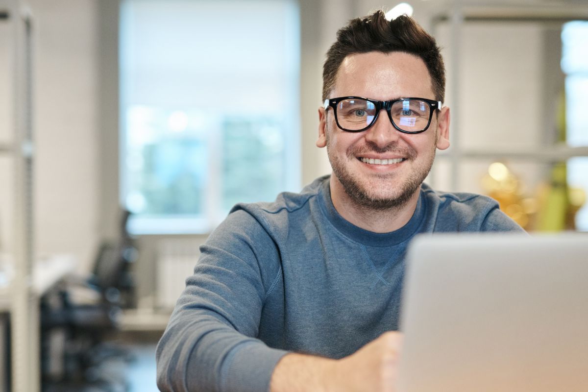 A picture of someone smiling. 