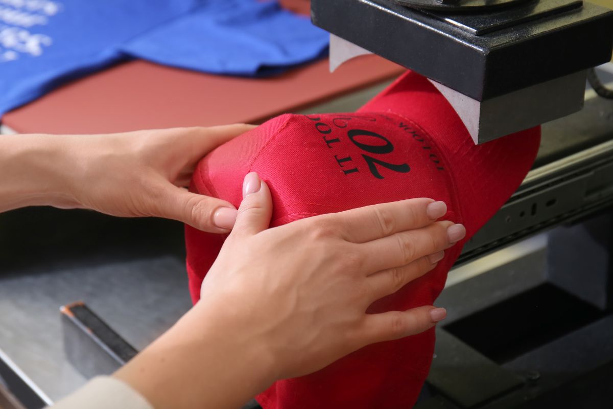 A picture of someone doing printing. 