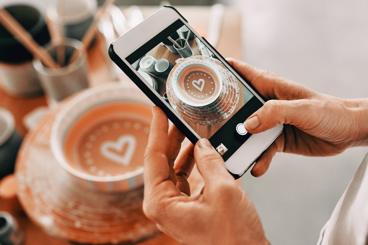 A picture of someone taking pictures. 