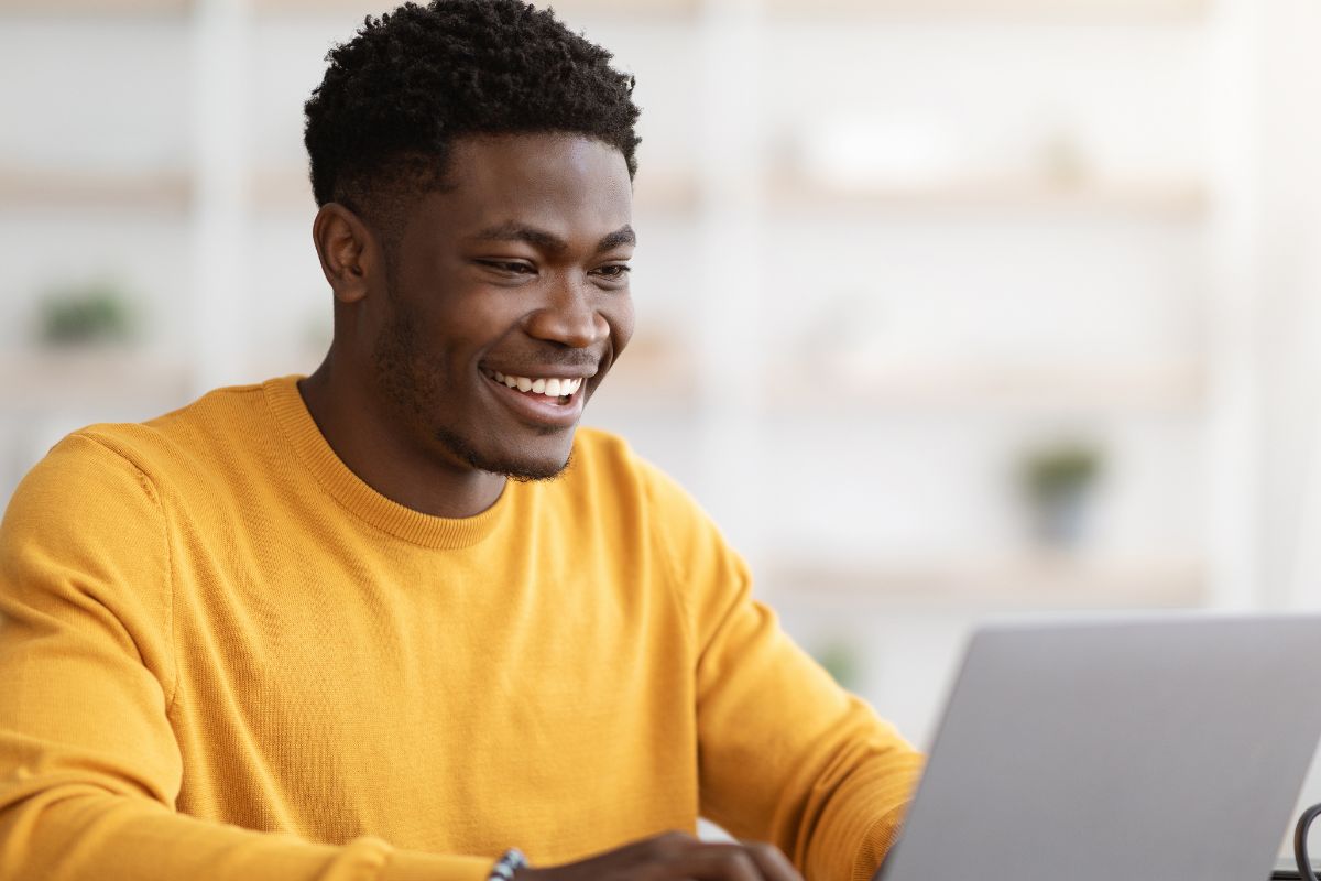 A picture of someone smiling. 