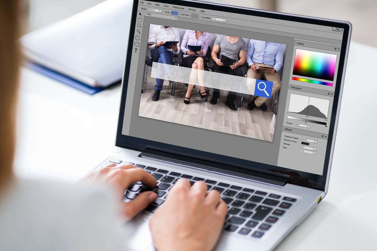 A picture of a photo editor. 