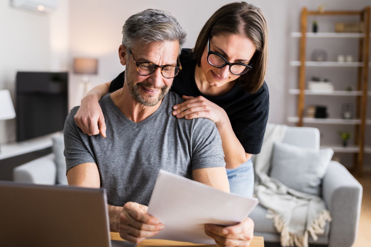 A picture of a couple.