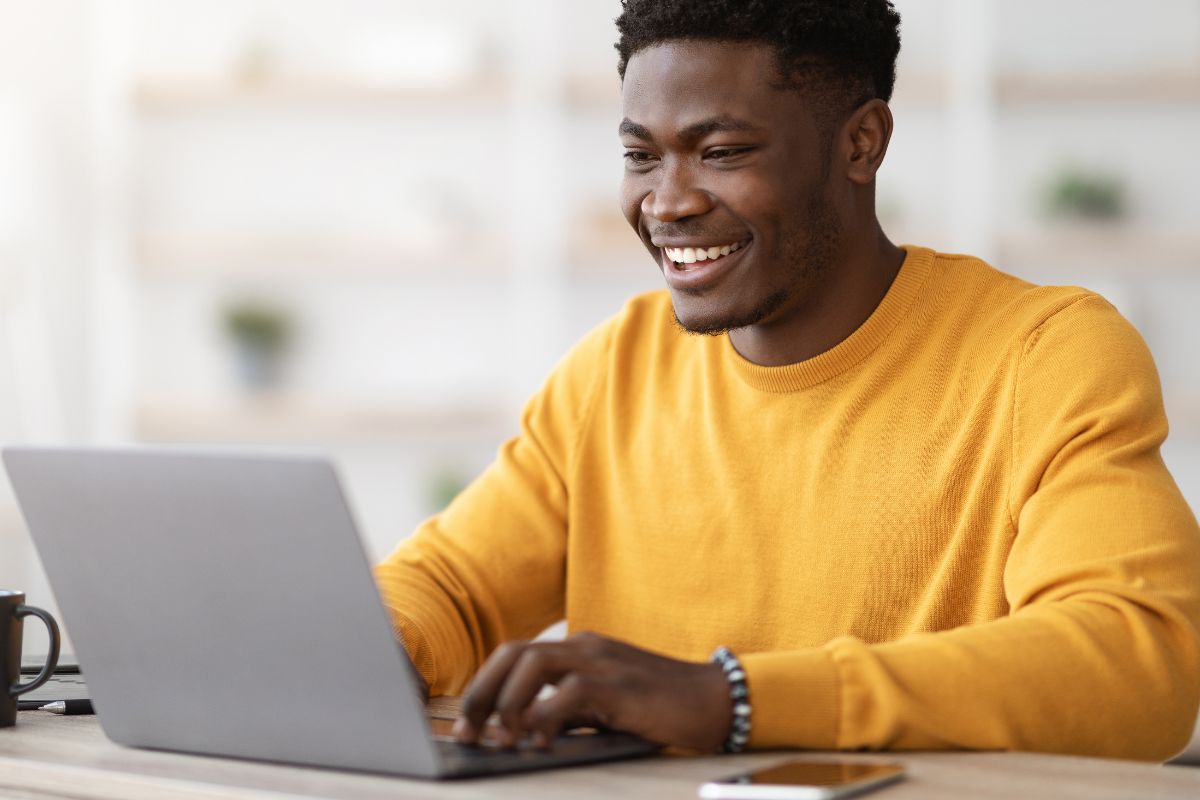 A picture of someone smiling. 