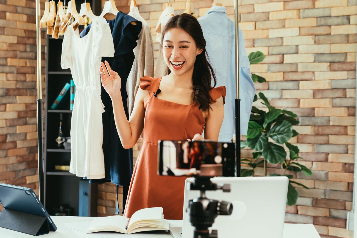 A picture of someone laughing at the camera. 