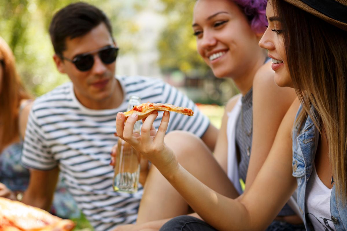A picture of friends having fun. 