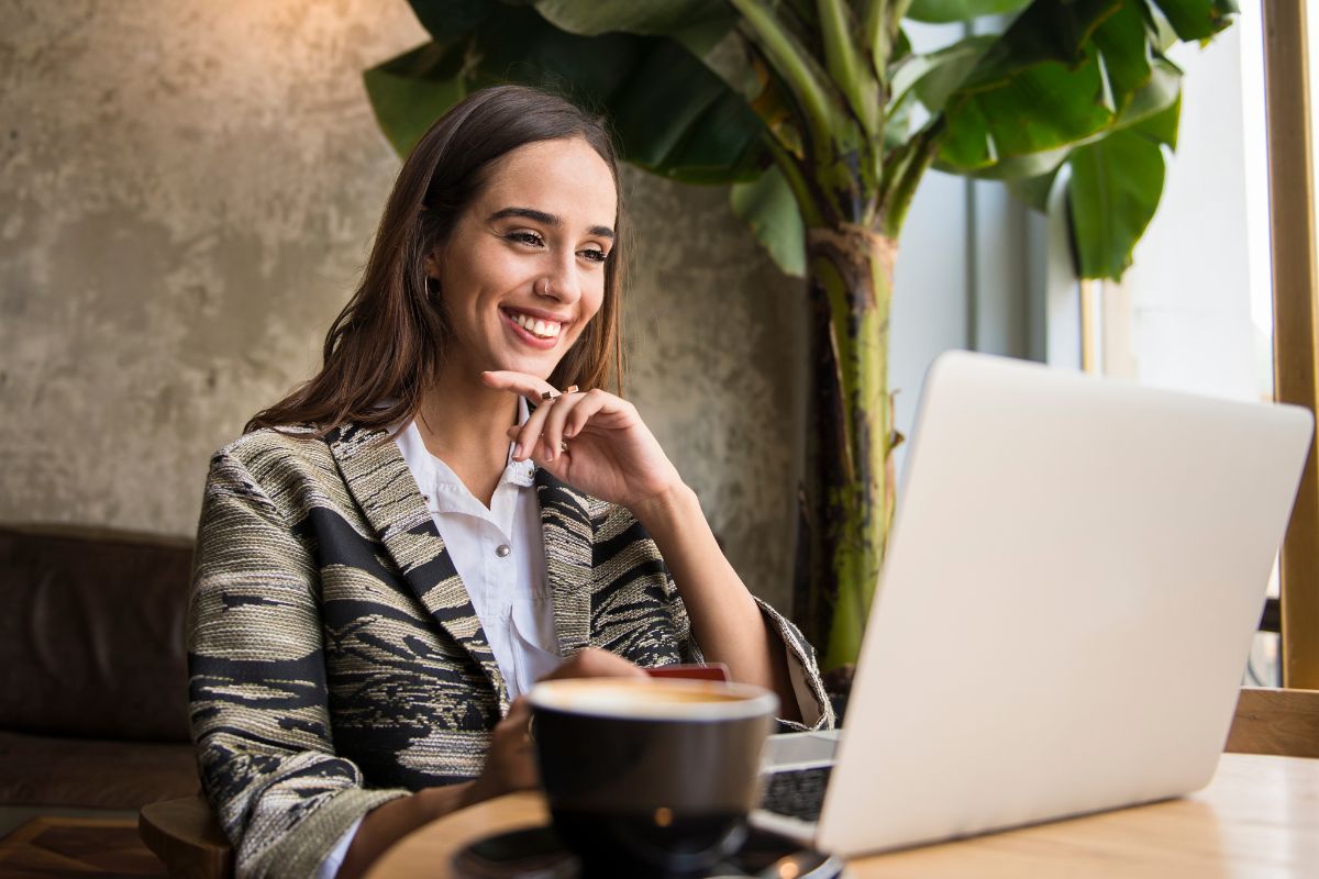 A picture of someone smiling. 