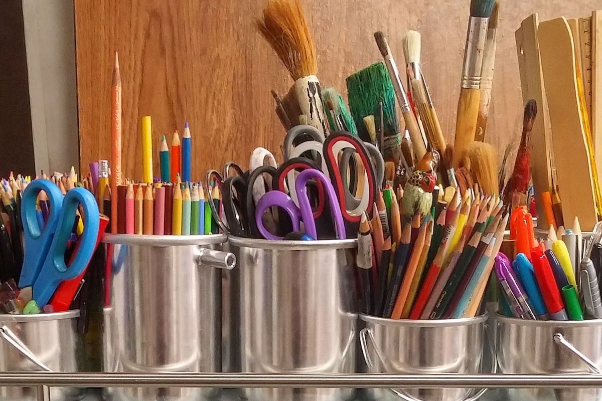 A picture of school supplies.