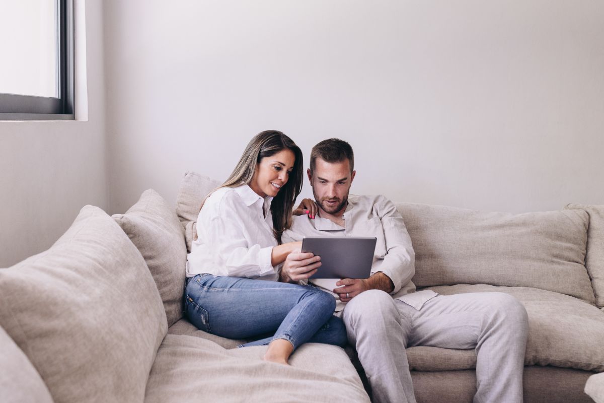 A picture of a couple.