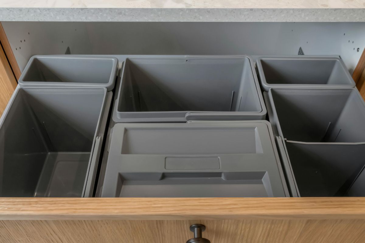 A picture of storage bins. 