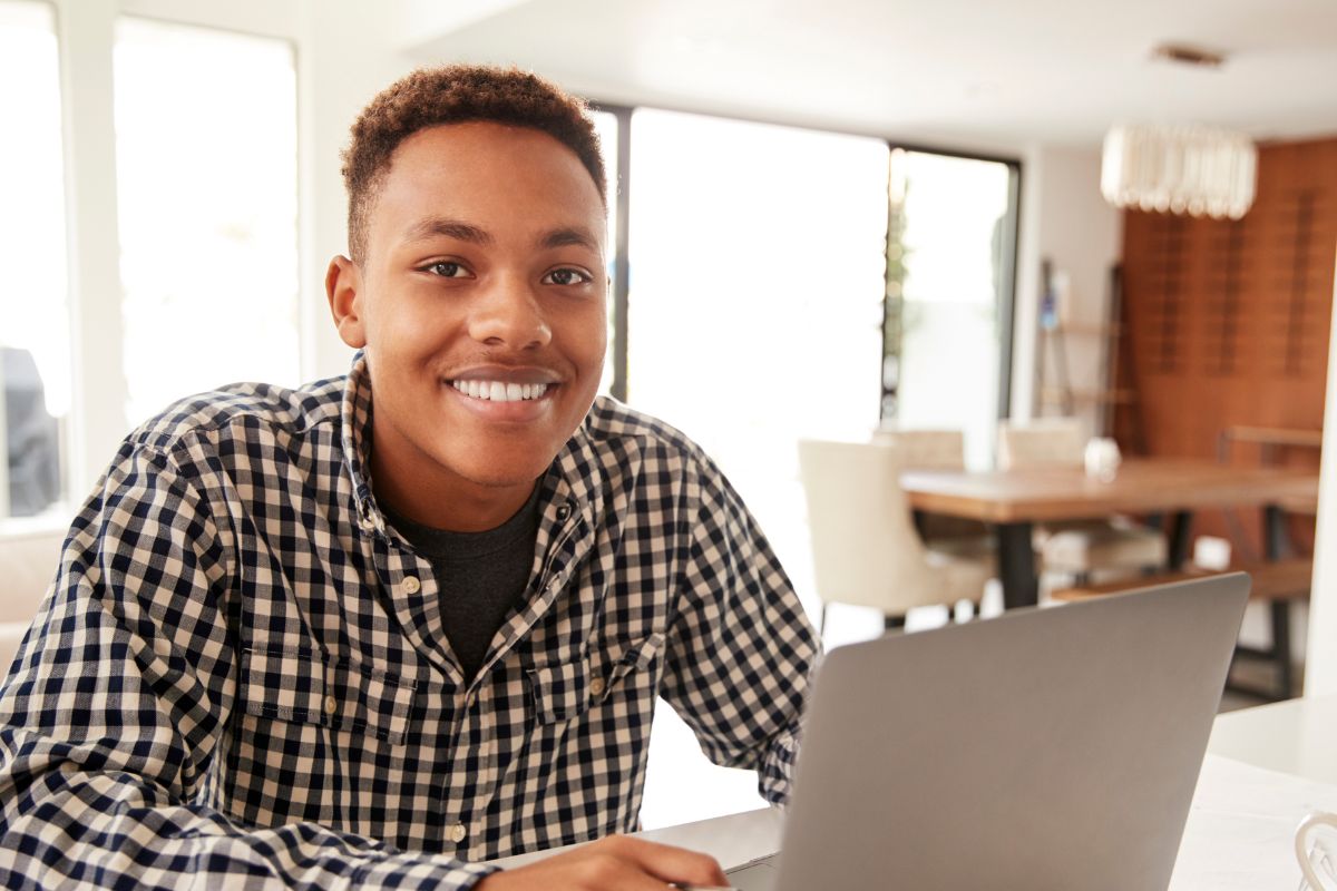 A picture of a person smiling. 