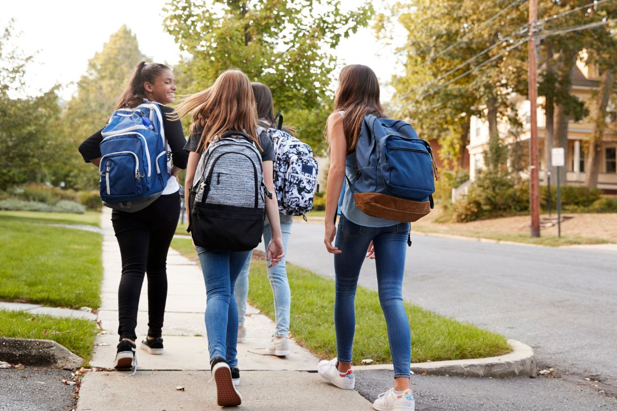 A picture of teens with their friends. 