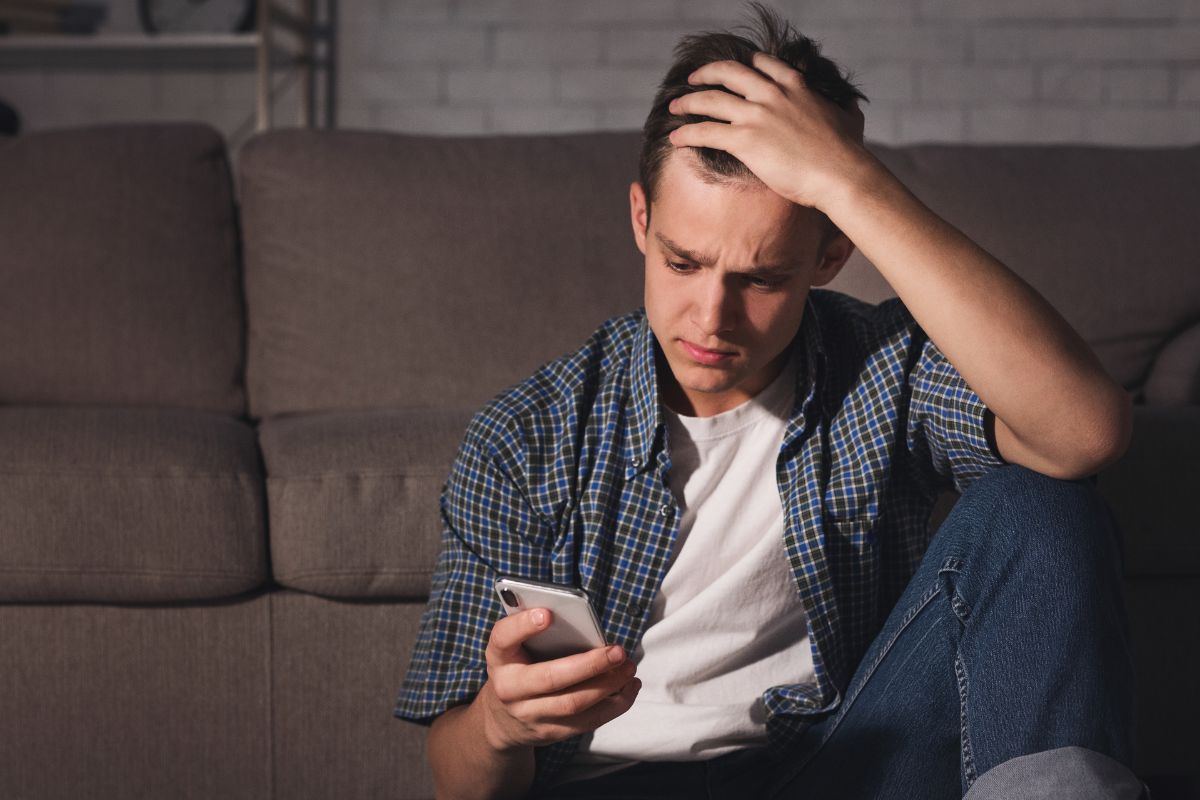 A picture of someone depressed,