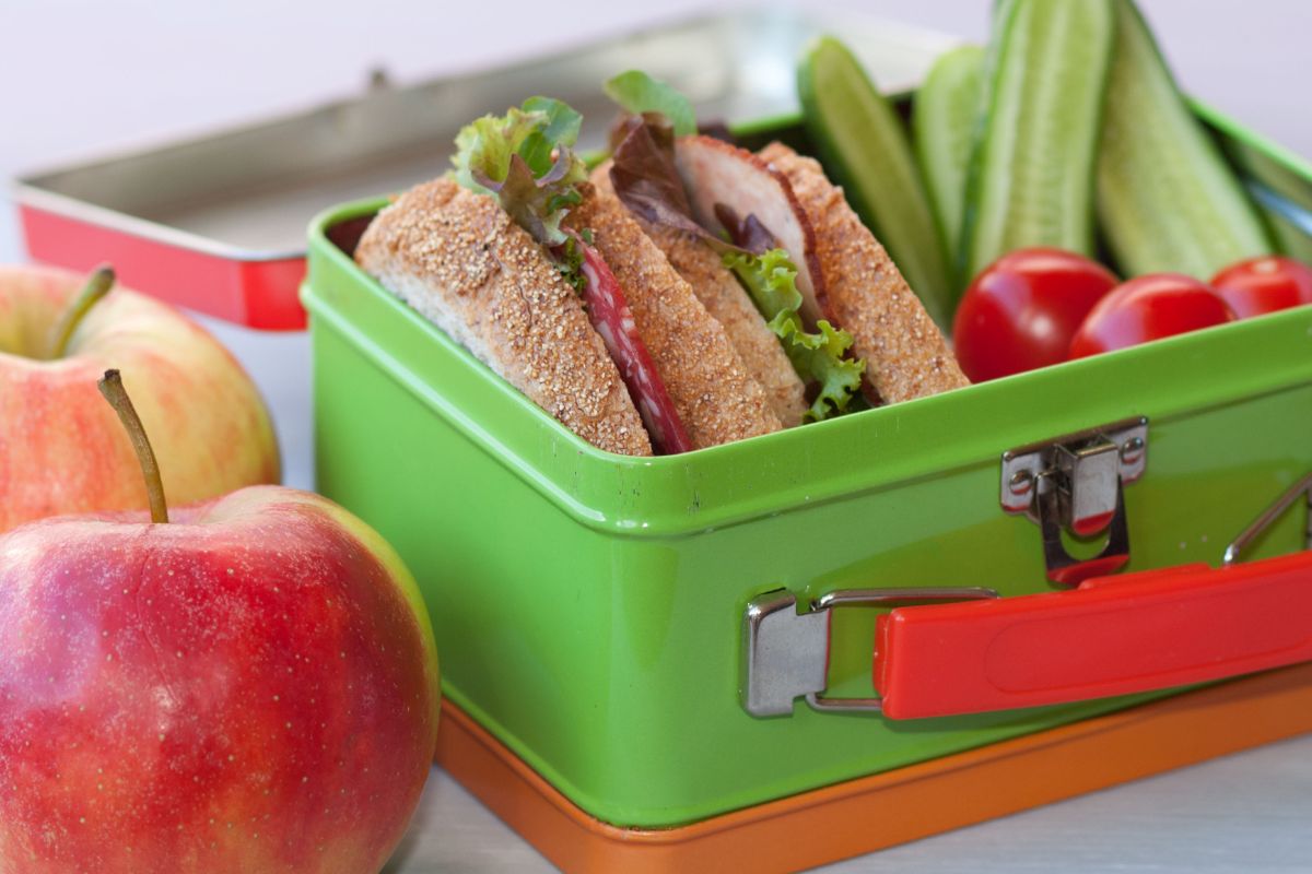 A picture of a packed lunchbox. 