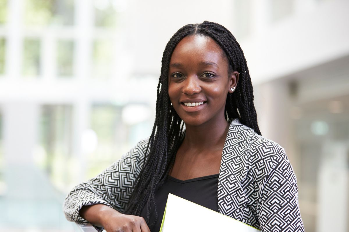 A picture of someone smiling. 