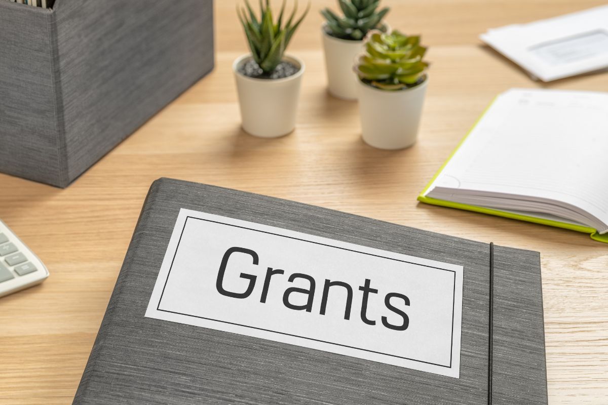 A picture of a folder of grants.