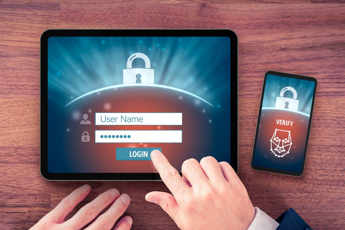 A picture of a working two-factor authentication.