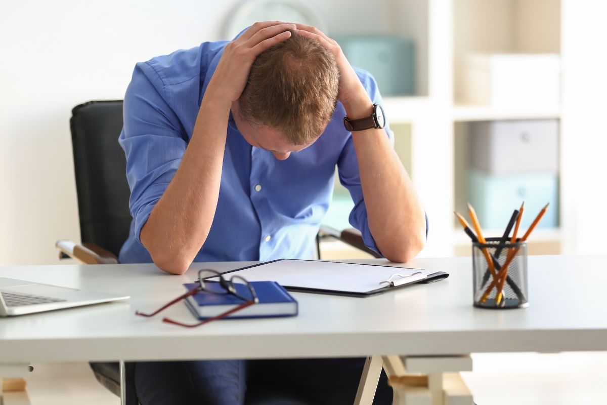 A picture of someone depressed.