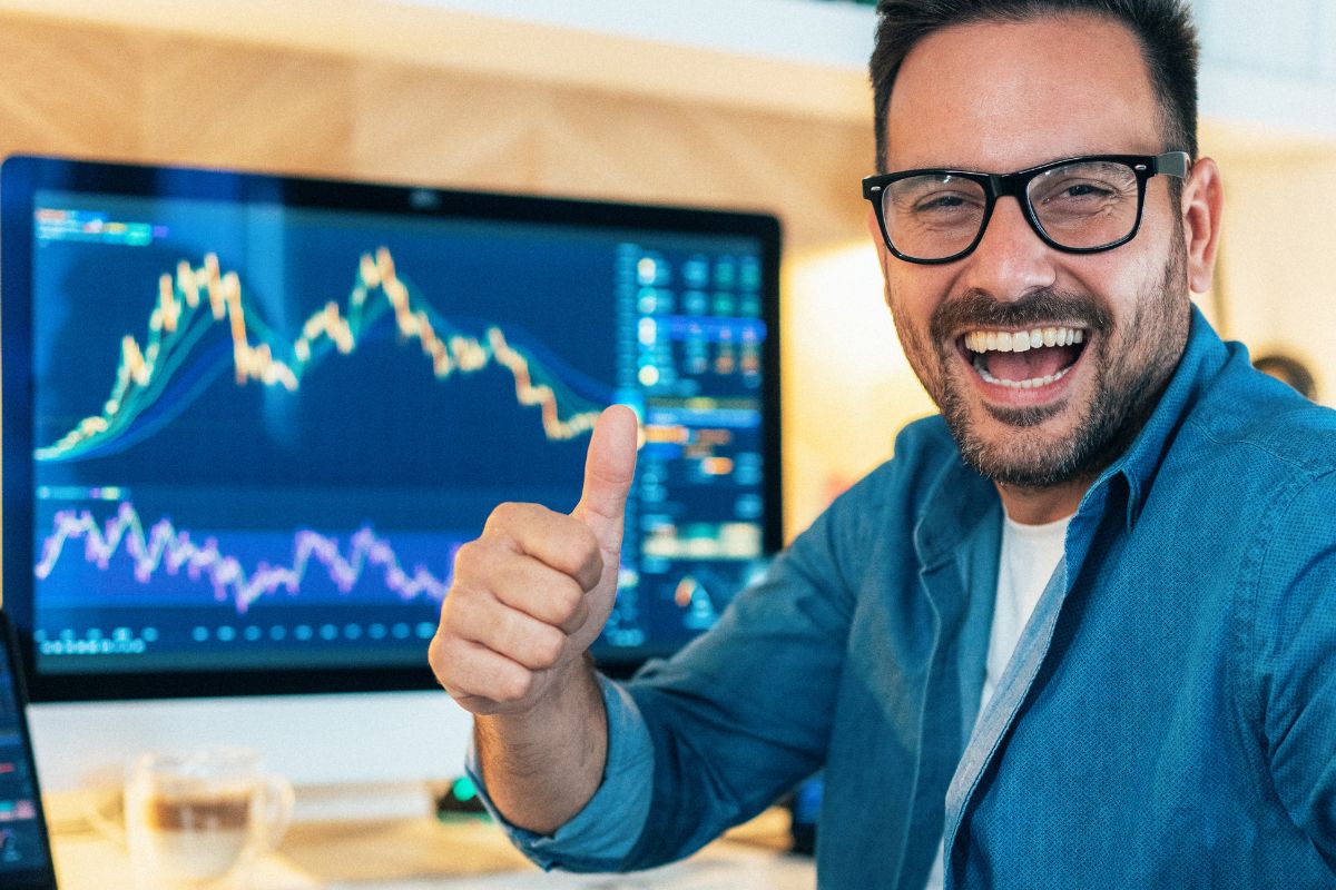 A picture of someone happy.