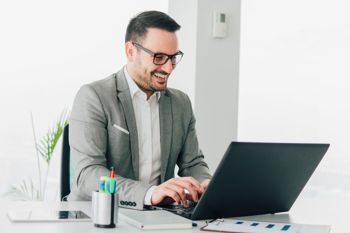 A picture of a happy man.