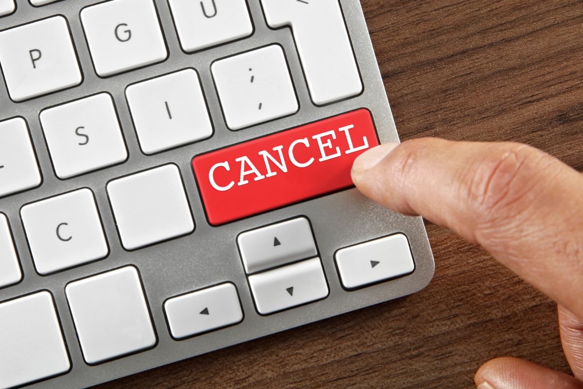 A picture of a cancel button.