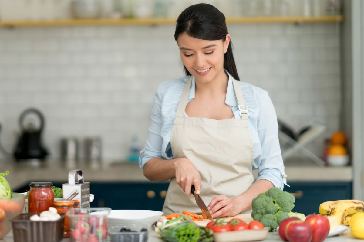 A picture of someone cooking a meal.