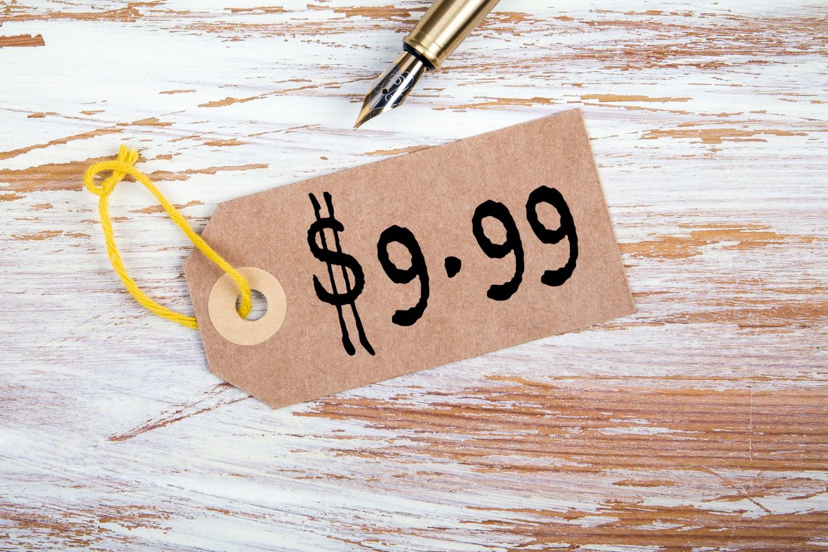 A picture of a price tag.