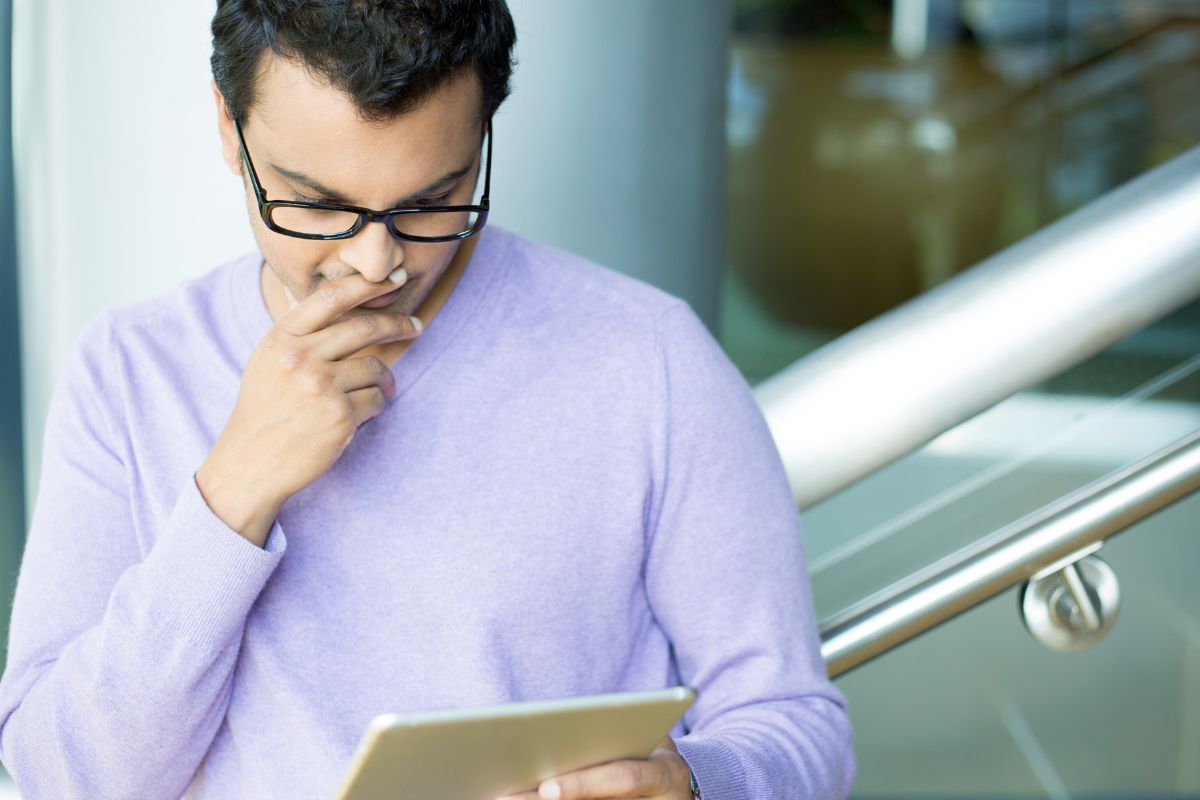 A picture of someone thinking.