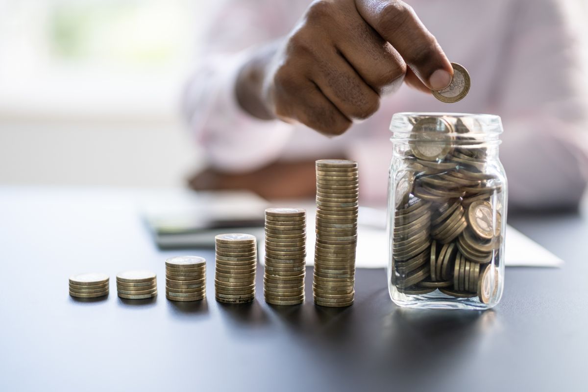 A picture of someone saving.