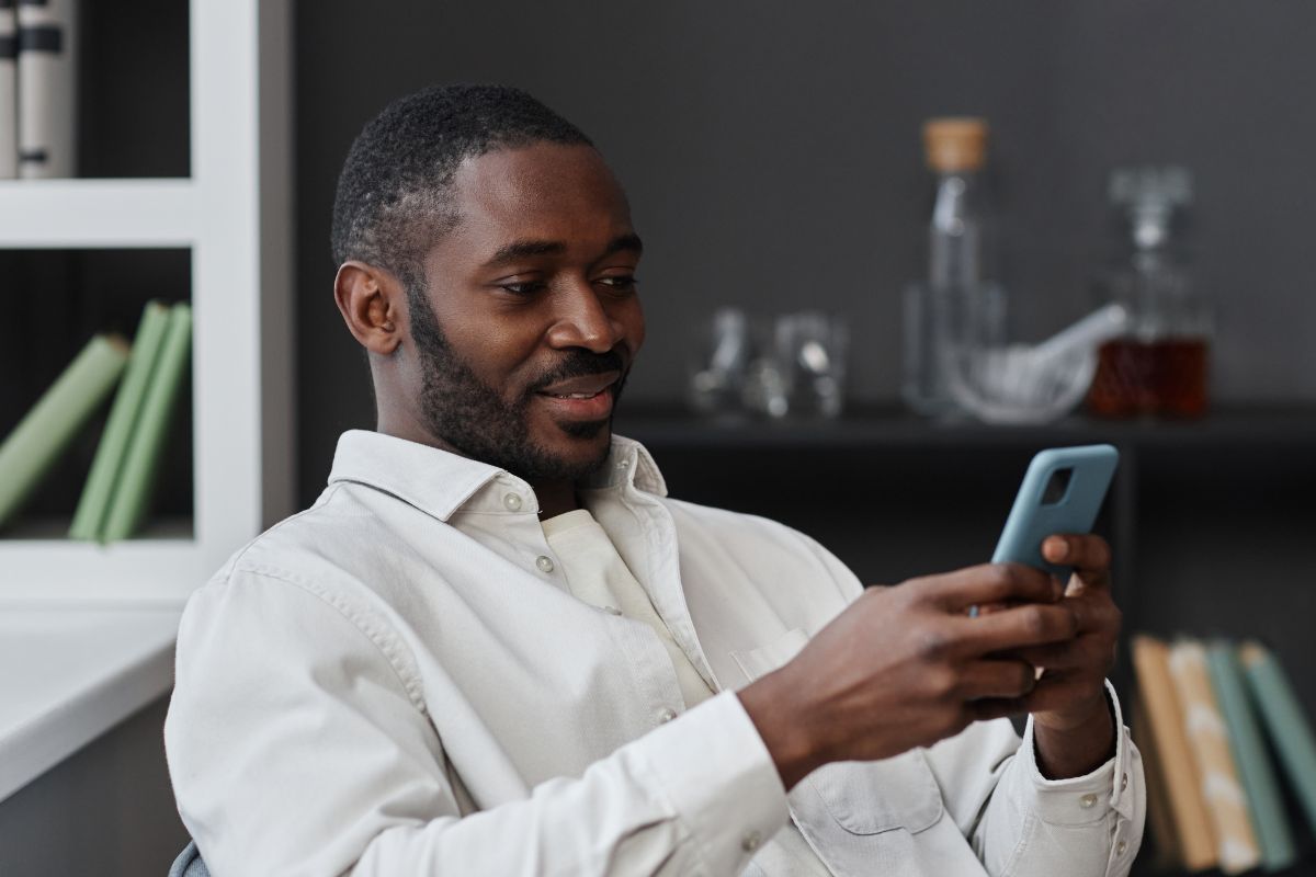 A picture of someone relaxing.