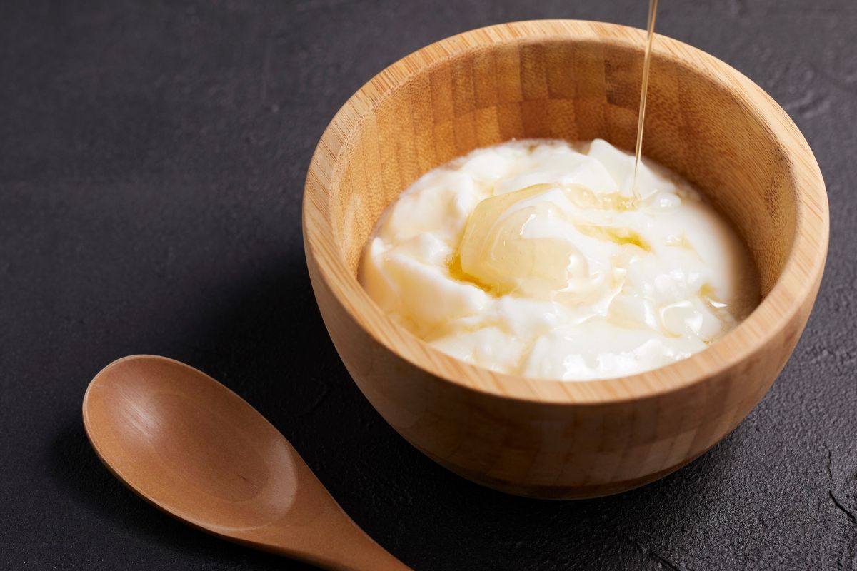 A picture of yogurt.