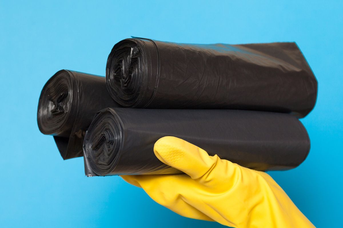 A picture of trash bags.