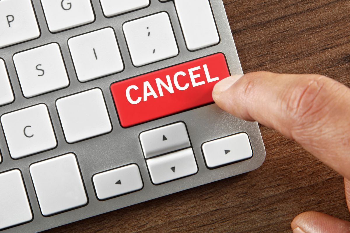 A picture of a cancel button.