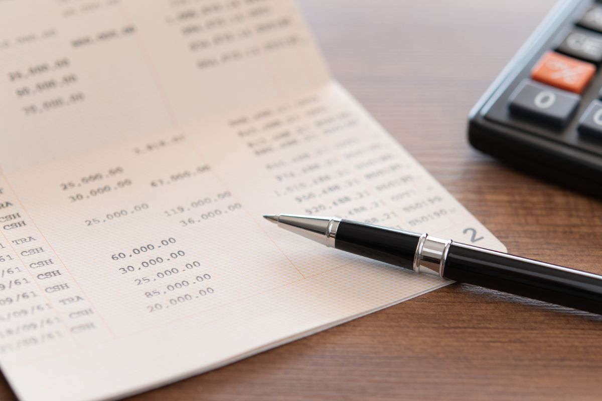 A picture of someone's bank account.