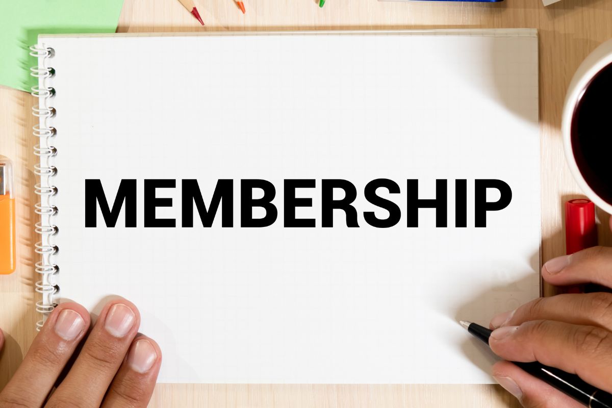 A picture of the word "membership".