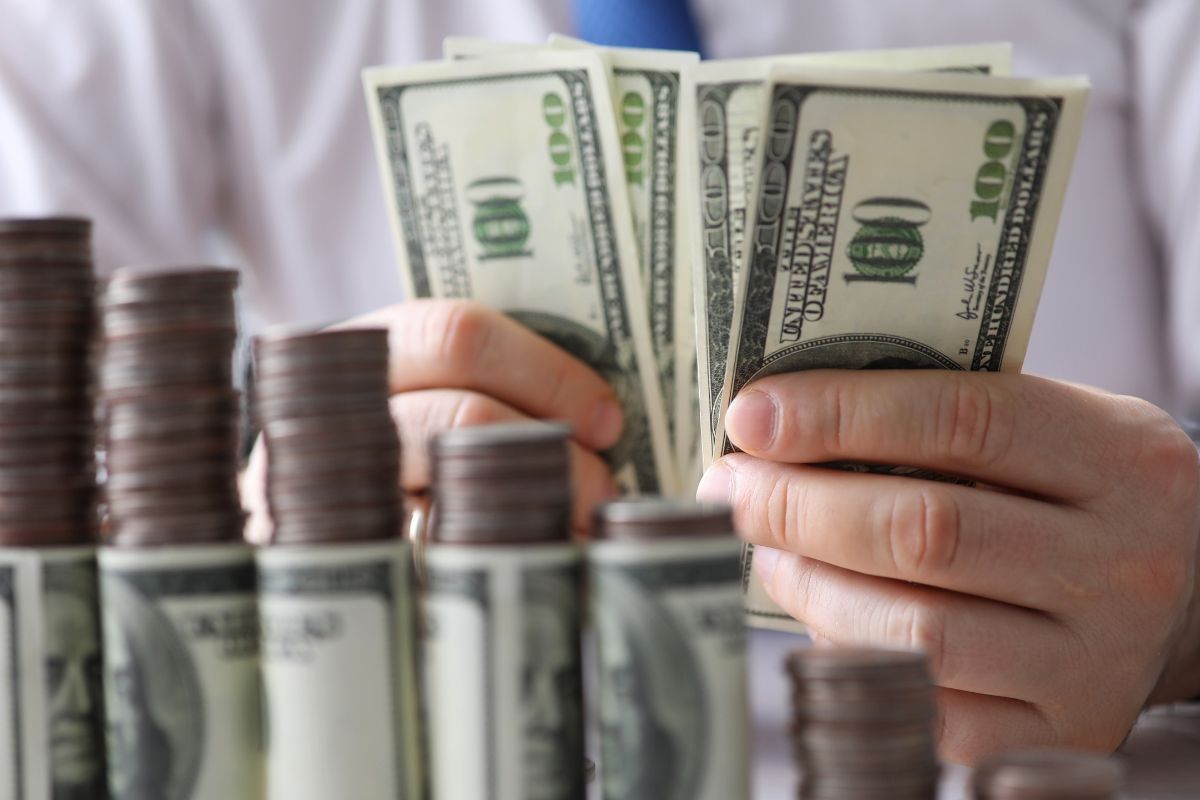 A picture of a someone saving up.